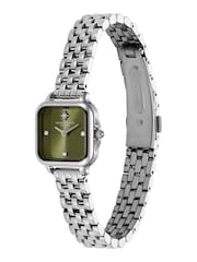Olivia Burton Silver Tone 20mm Mini Grosvenor Stainless Steel Watch - Image 3 of 7