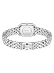 BOSS White Tone Mae Petite Soft Square Bracelet Watch - Image 6 of 8