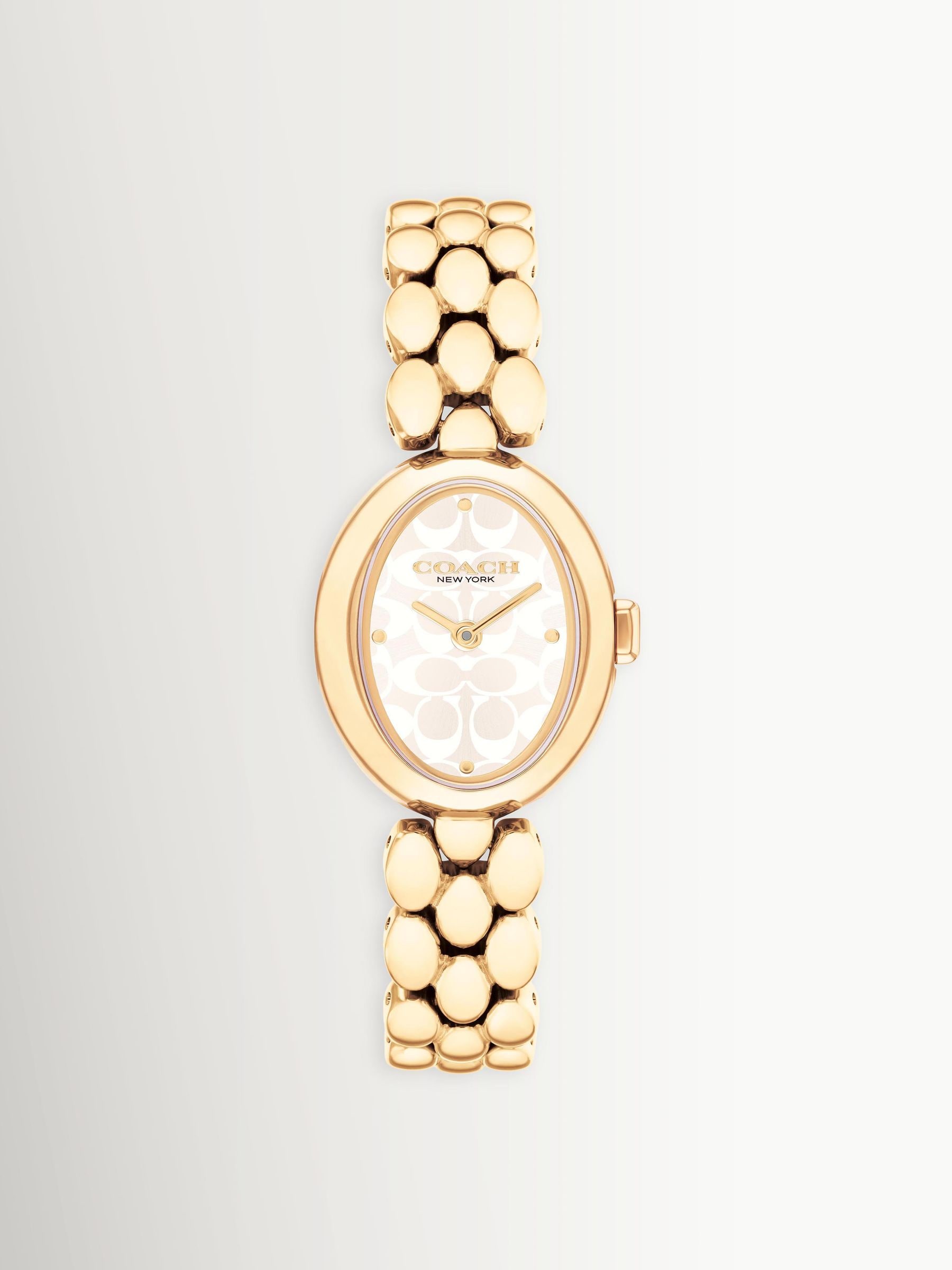 Coach Gold Women\'s Watch with rhinestone dial and “C” shoulder NWT COACH ELLIOT - Watch - gold-coloured/silver-coloured/white  main image 4