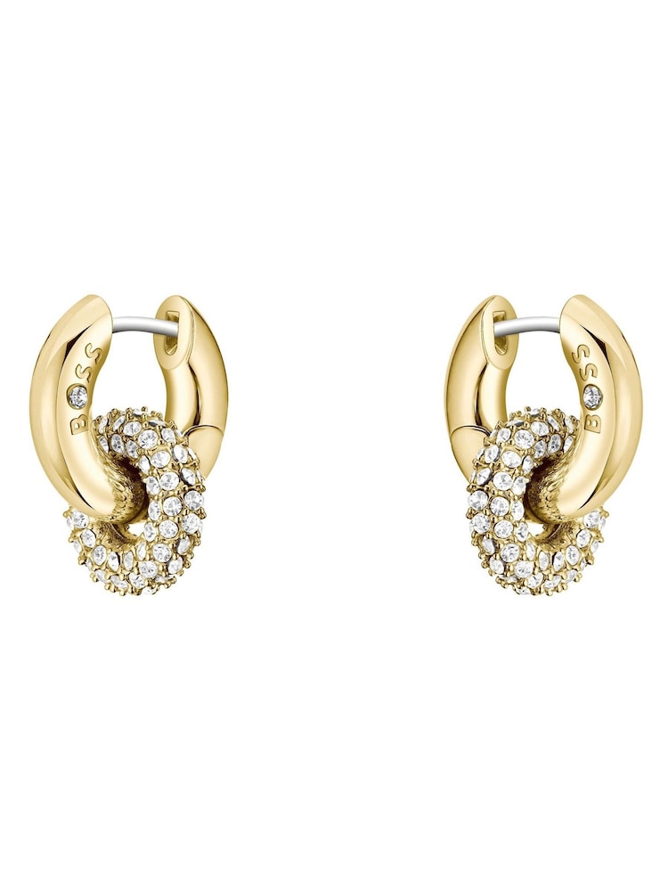 BOSS Gold Tone Live Precious Earrings - Image 1 of 4 BOSS Gold Tone Live Precious Earrings - Image 1 of 4