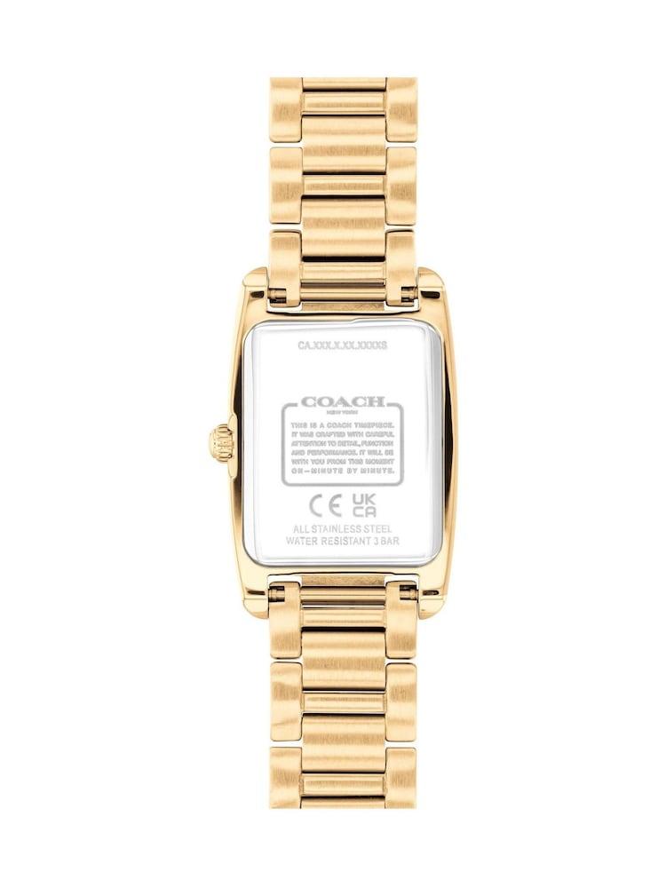 COACH Gold Tone Reese 20mm Light Bracelet Watch - Image 2 of 4 COACH Gold Tone Reese 20mm Light Bracelet Watch - Image 2 of 4