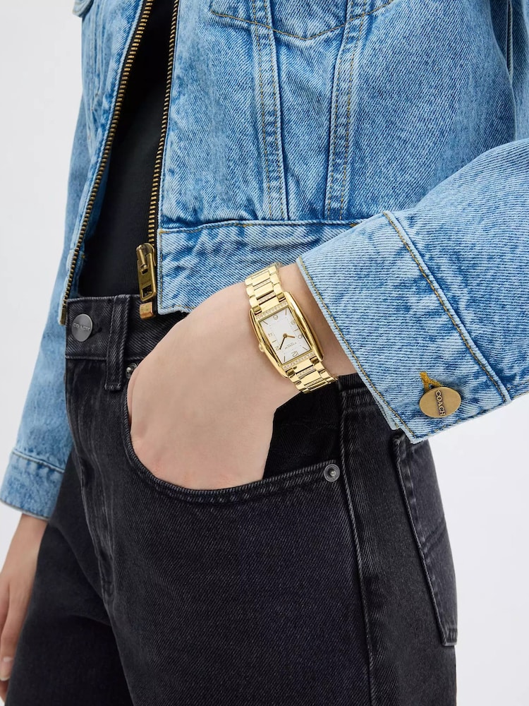 COACH Gold Tone Reese 20mm Light Bracelet Watch - Image 4 of 4 COACH Gold Tone Reese 20mm Light Bracelet Watch - Image 4 of 4