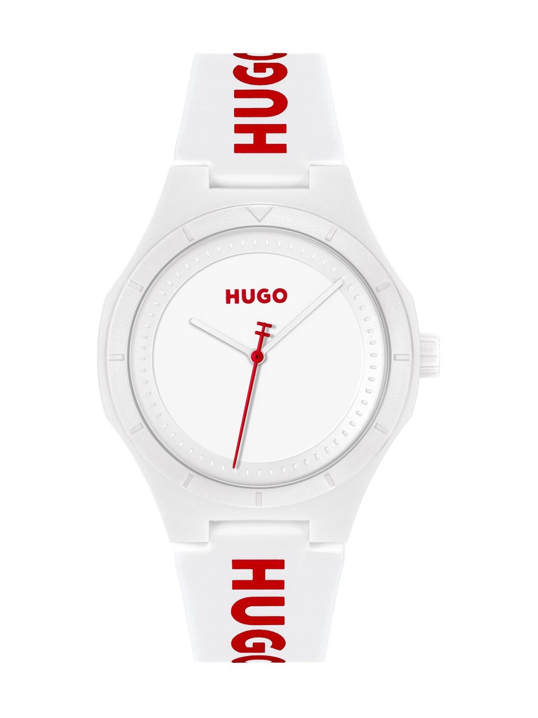 HUGO #LIT Men's White Dial White Silicone Watch - Image 3