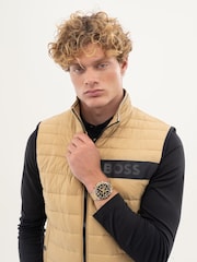 BOSS Gold Tone Hero Bi Colour Bracelet Watch - Image 2 of 4