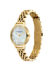 Olivia Burton Gold Tone 30mm Mother of Pearl Bracelet Watch - Image 3 of 6