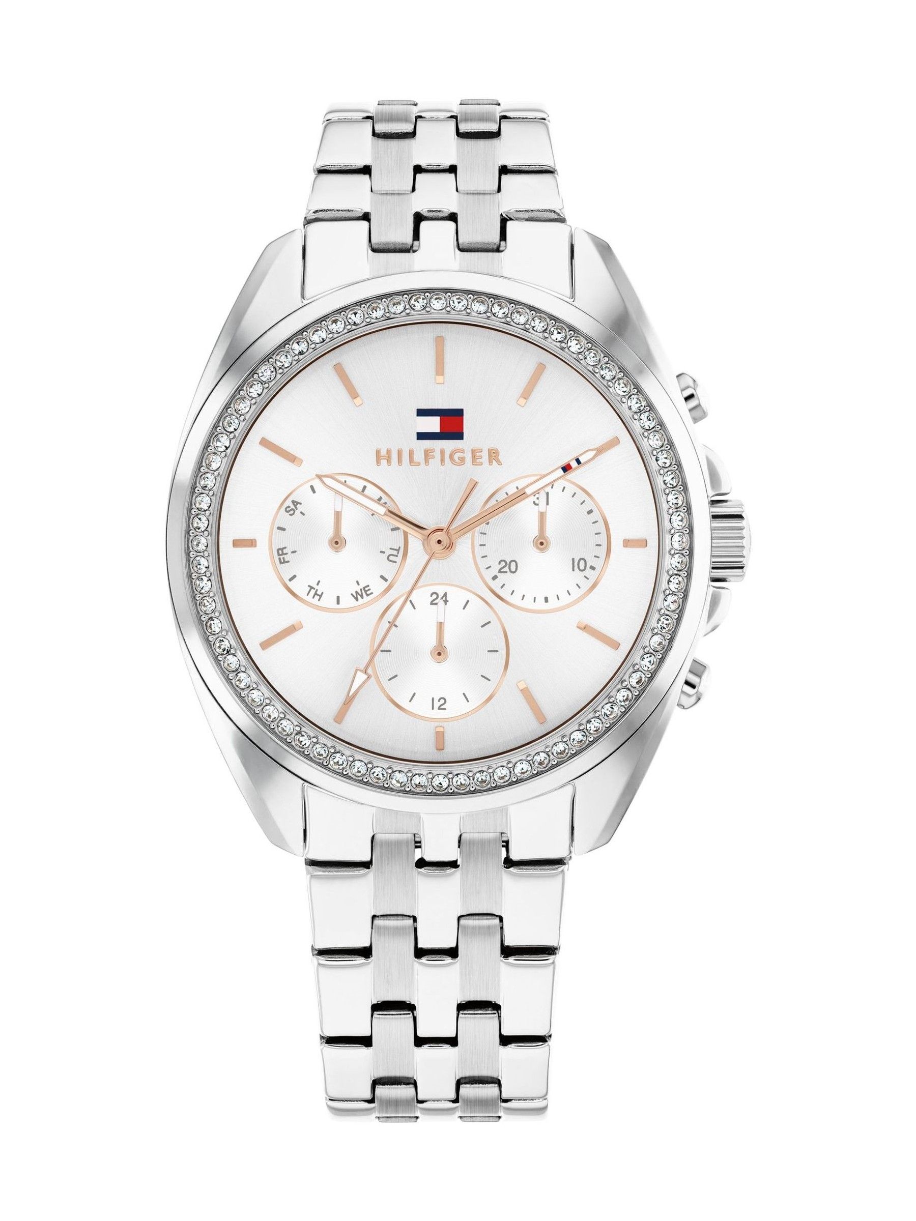 Tommy Hilfiger 36mm Women's Silver Sunray Dial Stainless Steel Bracelet Watch - Image 3
