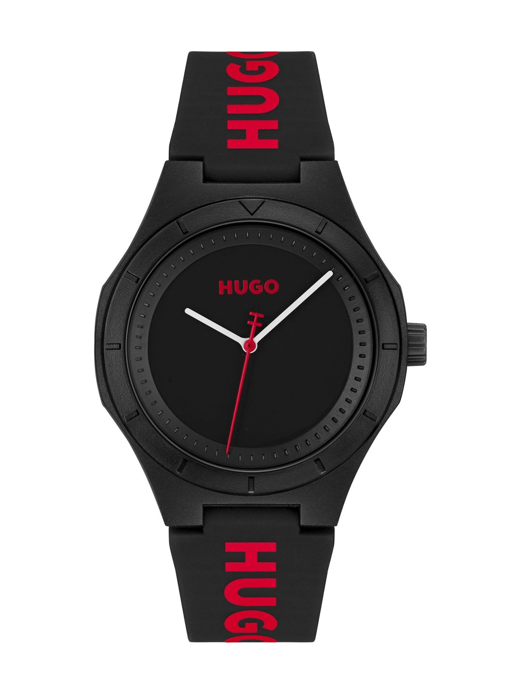 Hugo Men's Black Lit Silicone Watch - Image 6