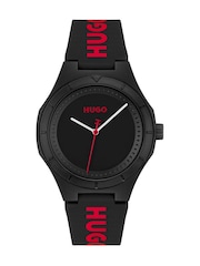 HUGO Black LIT Black Silicone Watch - Image 1 of 4