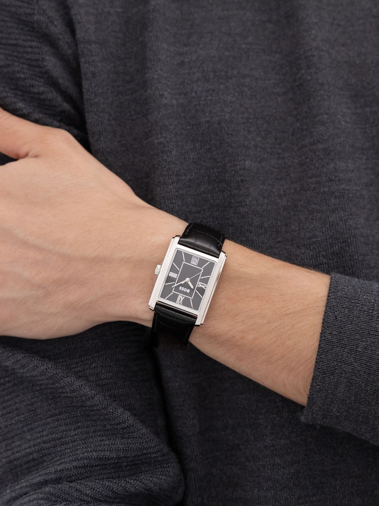 BOSS Black Principle Dress Watch with Leather Strap - Image 6 of 6