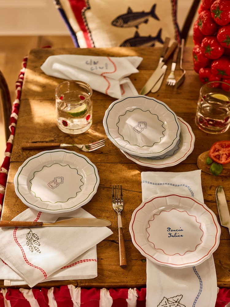 Lia Gold x Next Set of 4 Cream Side Plates - Image 1 of 5