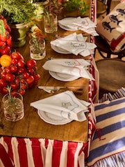 Lia Gold x Next Set of 4 White Embroidered Napkins - Image 2 of 5