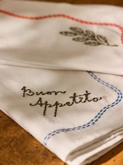 Lia Gold x Next Set of 4 White Embroidered Napkins - Image 3 of 5