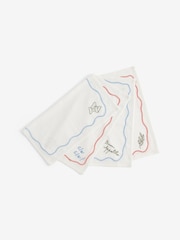 Lia Gold x Next Set of 4 White Embroidered Napkins - Image 5 of 5