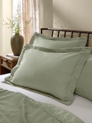 Yard Set of 2 Bay Green Hebden Cotton Seersucker Pillowcases - Image 1 of 1