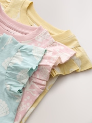 Blue/Yellow Shell Print Short Pyjamas 3 Pack (9mths-12yrs) - Image 13 of 14