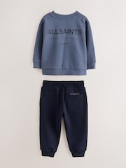 smALLSAINTS Blue Underground Oversized Younger Boys Sweatshirt and Joggers Set - Image 10 of 16