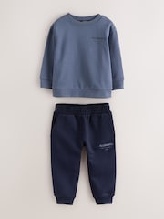 smALLSAINTS Blue Underground Oversized Younger Boys Sweatshirt and Joggers Set - Image 9 of 16