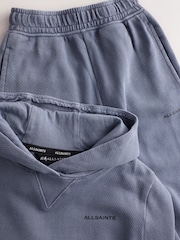 smALLSAINTS Textured Mid Blue Block Logo Washed Pullover Hoodie and Joggers Set - Image 11 of 15