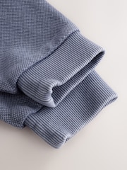 smALLSAINTS Textured Mid Blue Block Logo Washed Pullover Hoodie and Joggers Set - Image 14 of 15