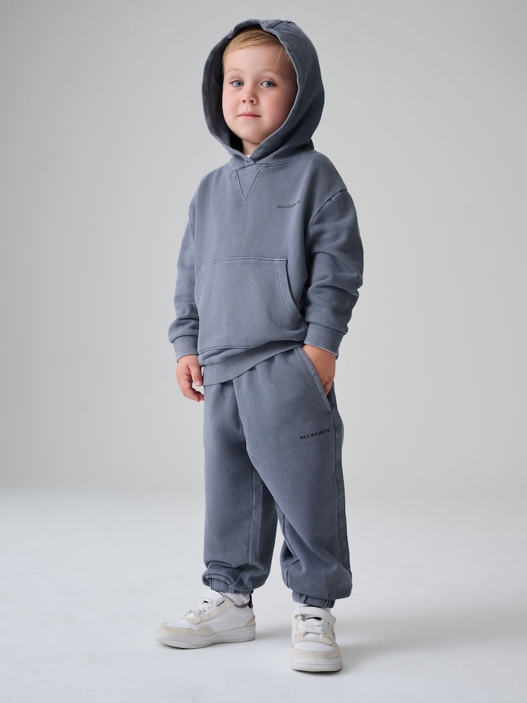 Blue Course Commons Buy smALLSAINTS Textured Mid Blue Block Logo Washed Pullover Hoodie and ...
