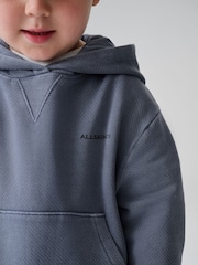 smALLSAINTS Textured Mid Blue Block Logo Washed Pullover Hoodie and Joggers Set - Image 5 of 15