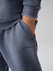 smALLSAINTS Textured Mid Blue Block Logo Washed Pullover Hoodie and Joggers Set - Image 7 of 15