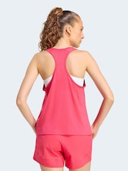 adidas Bright Pink Train Essentials Minimal Branding Racerback Tank Vest - Image 2 of 7