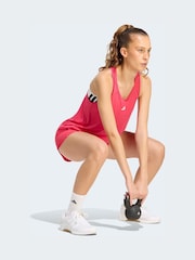 adidas Bright Pink Train Essentials Minimal Branding Racerback Tank Vest - Image 4 of 7