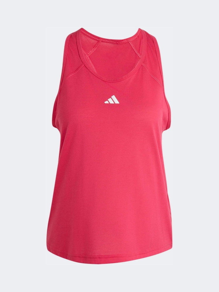 adidas Bright Pink Train Essentials Minimal Branding Racerback Tank Vest - Image 7 of 7 adidas Bright Pink Train Essentials Minimal Branding Racerback Tank Vest - Image 7 of 7