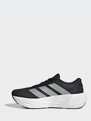 adidas Black/White Galaxy Wide Trainers - Image 2 of 10