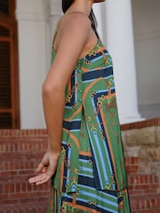 Green/Blue Print Satin Camisole - Image 4 of 7