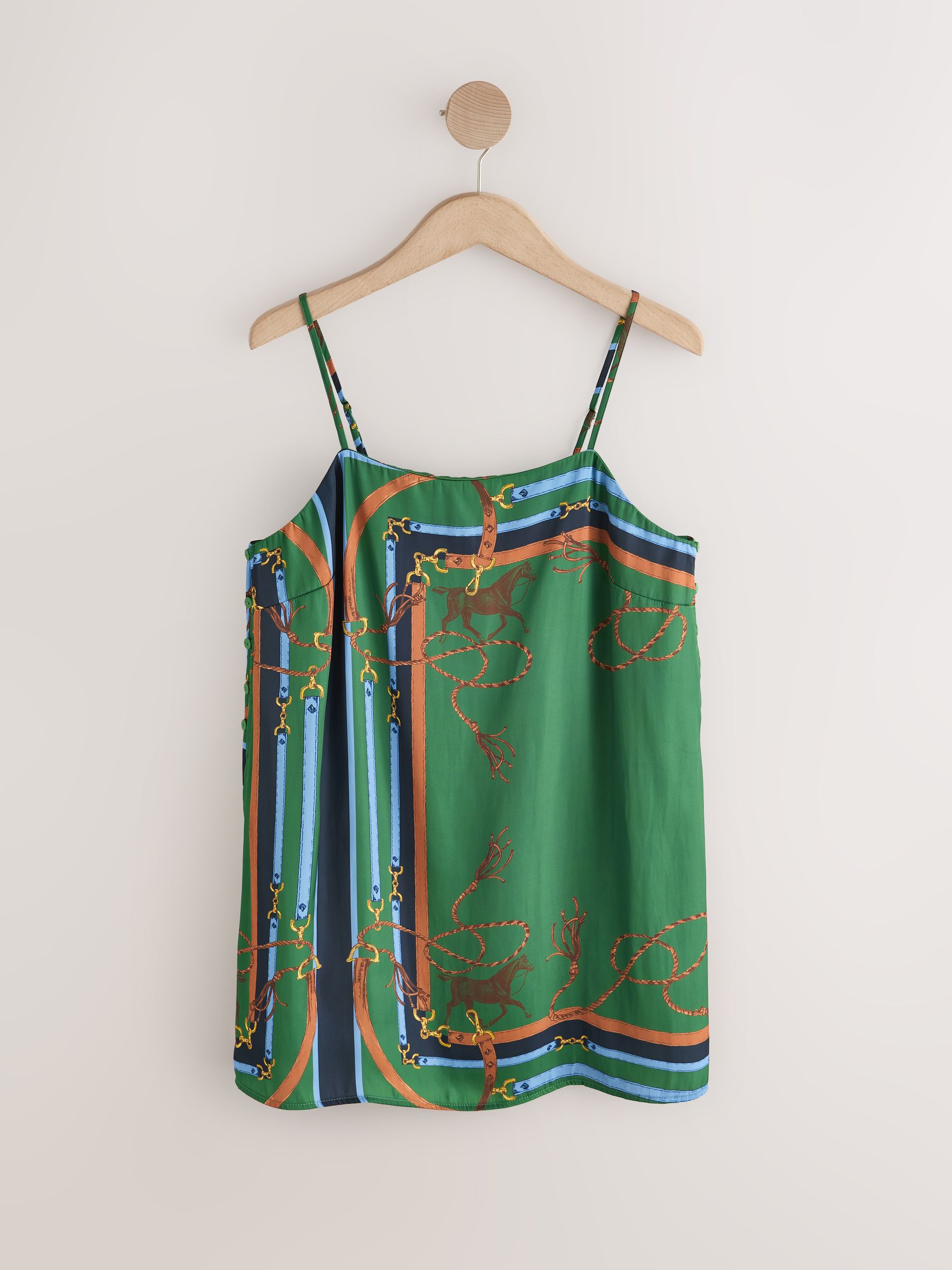 Buy Green/Blue Print Satin Camisole from Next USA