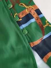 Green/Blue Print Satin Camisole - Image 7 of 7