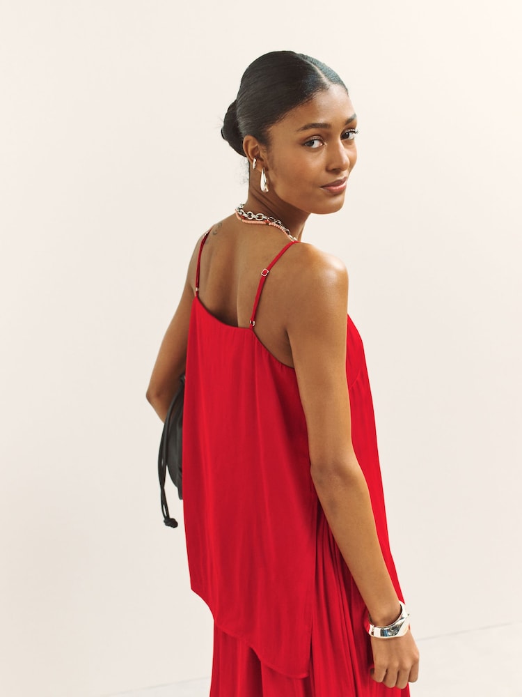 open lace back dress LOOBIS Women's 2024 Summer Casual Cami Long Dress Red Ruched Split Thigh Satin  Cami Dress, X-Small, Burgundy at Amazon Women's Clothing store main image 1
