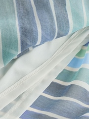 Green/Blue Stripe Mesh Maxi Sarong Skirt - Image 4 of 5
