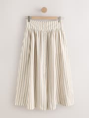Neutral Stripe Button Down Maxi Skirt - Image 6 of 8