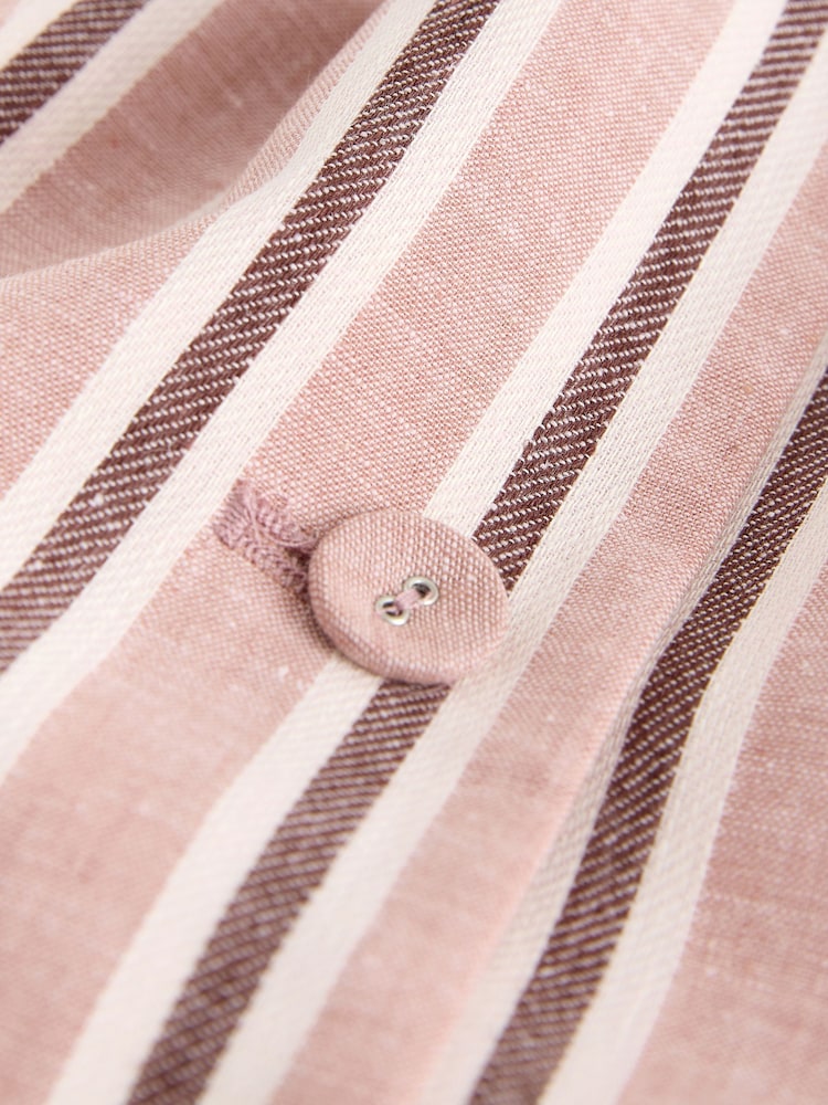 Pink Stripe N. Premium Linen Cotton Blend Waistcoat - Image 7 of 7