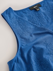 Blue Crochet Trim Waistcoat - Image 3 of 3