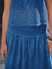 Blue Crochet Trim Waistcoat - Image 4 of 7