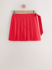 Red Pleated Mini Tennis Skirt - Image 5 of 7