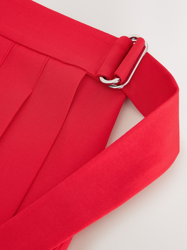 Red Pleated Mini Tennis Skirt - Image 7 of 7