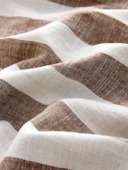 Neutral/Brown Stripe Dropwaist Linen Blend Maxi Skirt - Image 8 of 9