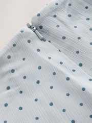 Light Blue Spot Ruffle Midi Skirt - Image 2 of 3