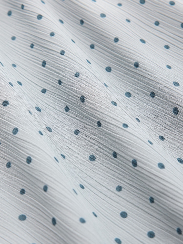Light Blue Spot Ruffle Midi Skirt - Image 3 of 3 Light Blue Spot Ruffle Midi Skirt - Image 3 of 3
