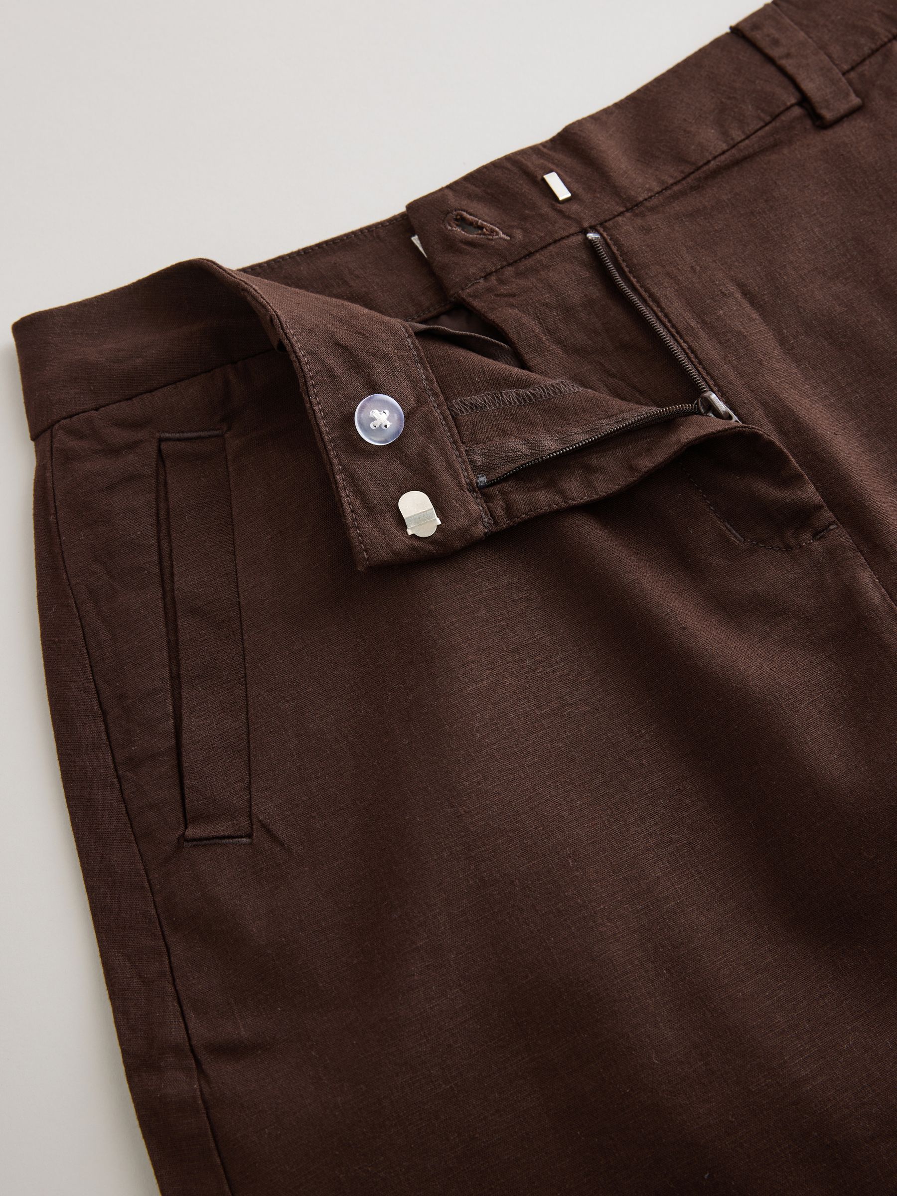 Buy Chocolate Brown Linen Rich Mini Skirt from Next USA