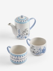 Cath Kidston Blue/White Wallace and Gromit Stackable Tea For Two - Image 6 of 8