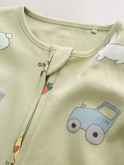 Yellow Farm Animals Two Way Zip Baby Sleepsuits 3 Pack (0mths-2yrs) - Image 10 of 14