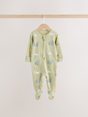 Yellow Farm Animals Two Way Zip Baby Sleepsuits 3 Pack (0mths-2yrs) - Image 2 of 14