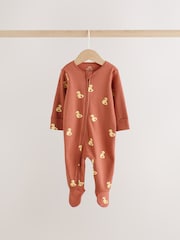 Yellow Farm Animals Two Way Zip Baby Sleepsuits 3 Pack (0mths-2yrs) - Image 4 of 14