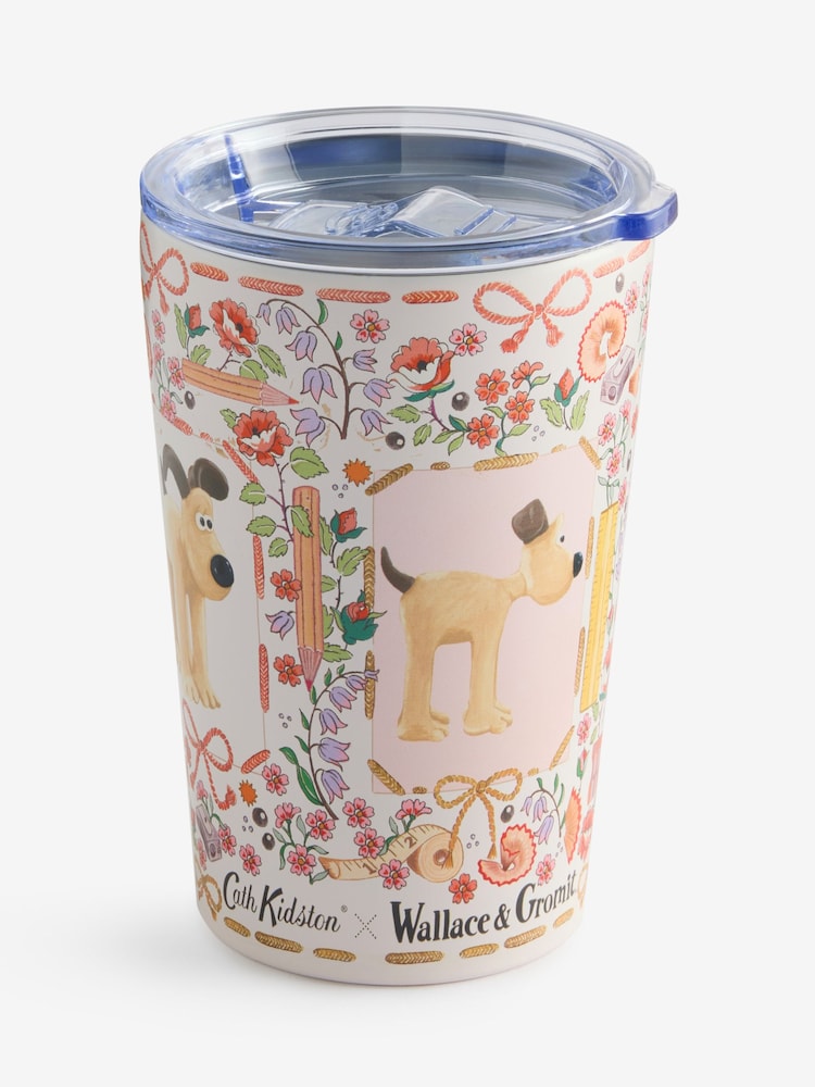 Cath Kidston Orange/White Wallace and Gromit Travel Mug - Image 1 of 2 Cath Kidston Orange/White Wallace and Gromit Travel Mug - Image 1 of 2